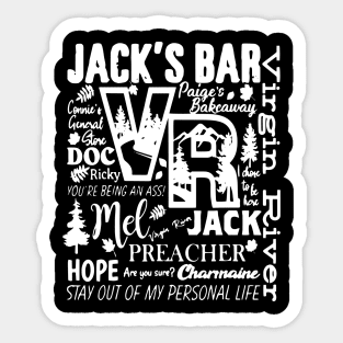 Virgin River Jack's Bar Vintage Sticker